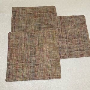 Pottery barn 3 Renly Wool Woven pillow covers, 22” x 22” very good condition